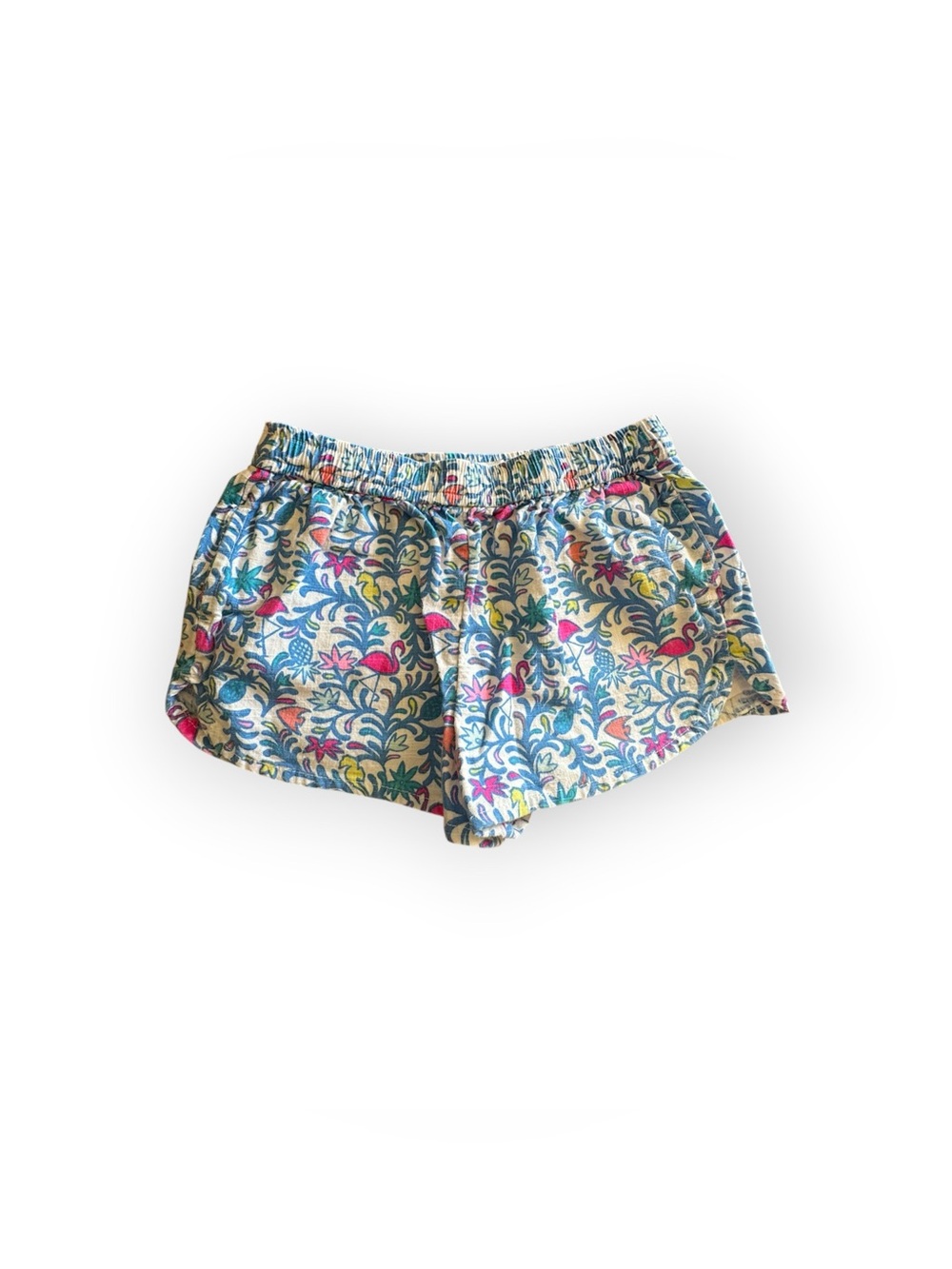 Vineyard Vines Floral Elastic-Waist Shorts in Blue, Pink & Cream